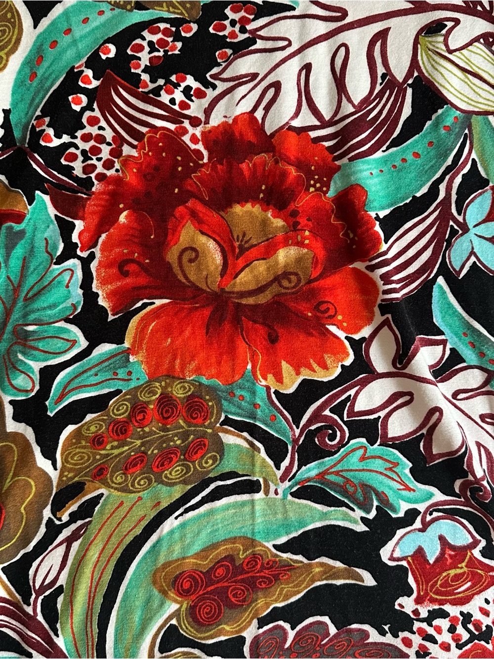 Chico’s Multicolor Floral Print Long Sleeve Top - Picture 5 of 7